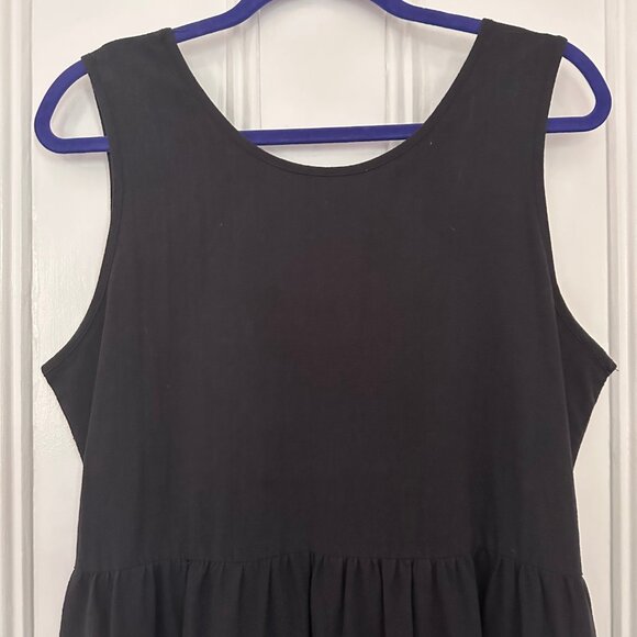 Tradlands Birdie Sleeveless Dress - Crinkle Cotton Black - Small - Picture 5 of 7